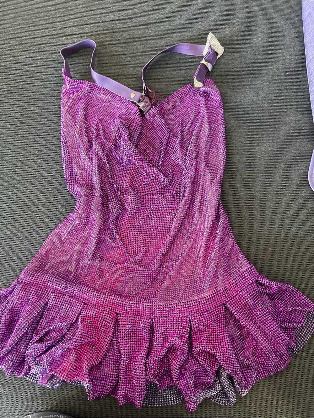 POSTER GIRL Purple Mesh Mini Dress